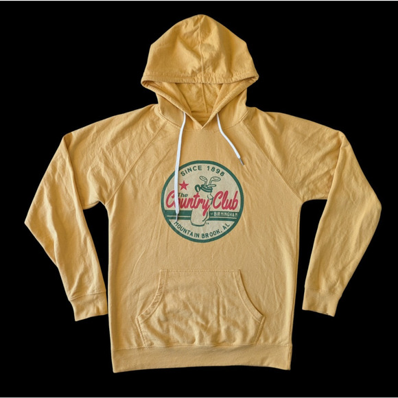 Links & Leisure The Country Club of Birmingham AL Yellow Hoodie Sweatshirt Large - Picture 1 of 7